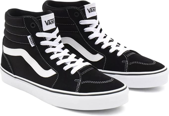 VANS MN Filmore Hi (SUEDE/CANVAS)BLACK/WHITE -Maat 44
