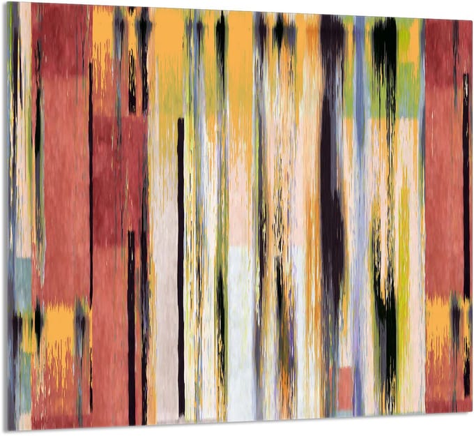TMK ArtDeko - Glazen Paneel - 65x60 cm - Veelzijdig - Veelkleurig