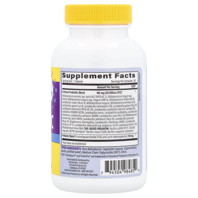 InnovixLabs, Multistammenprobioticum, 50 miljard bacteriën, 60 capsules