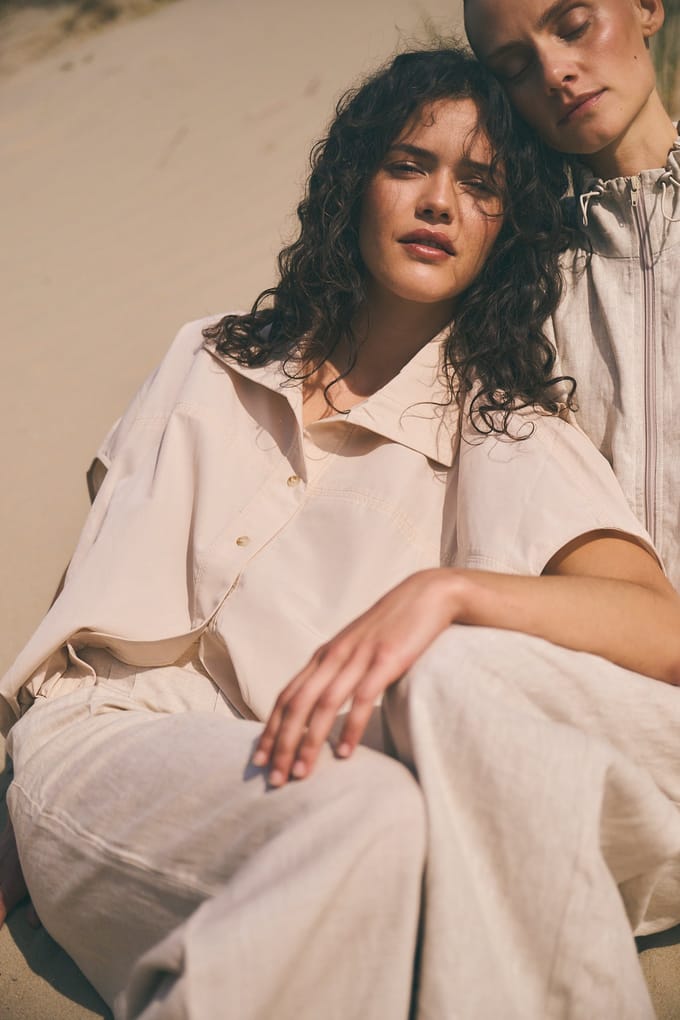 Anda oversized blouse | Beige - Beige / XS/S