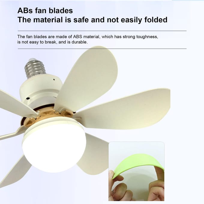 Plafondventilatorlamp voor thuisgebruik Mini-ventilatorlamp met afstandsbediening Verstelbare kleurtemperatuur Dimbaar 40W wit