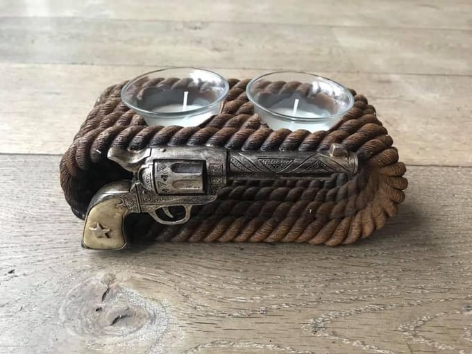 Waxinehouder revolver