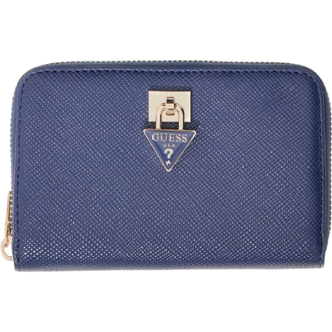 GUESS portemonnee Patsie SLG Zip Around Wallet Navy donkerblauw
