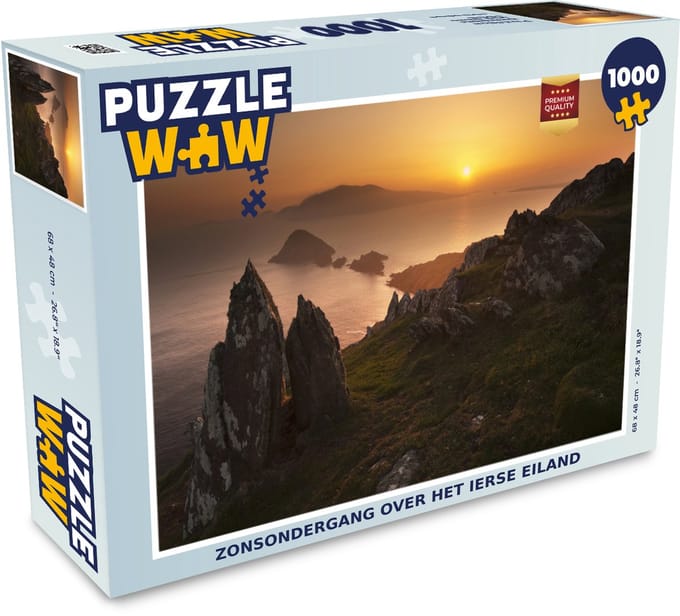 Puzzel Zonsondergang over het Ierse eiland - Legpuzzel - Puzzel 1000 stukjes volwassenen