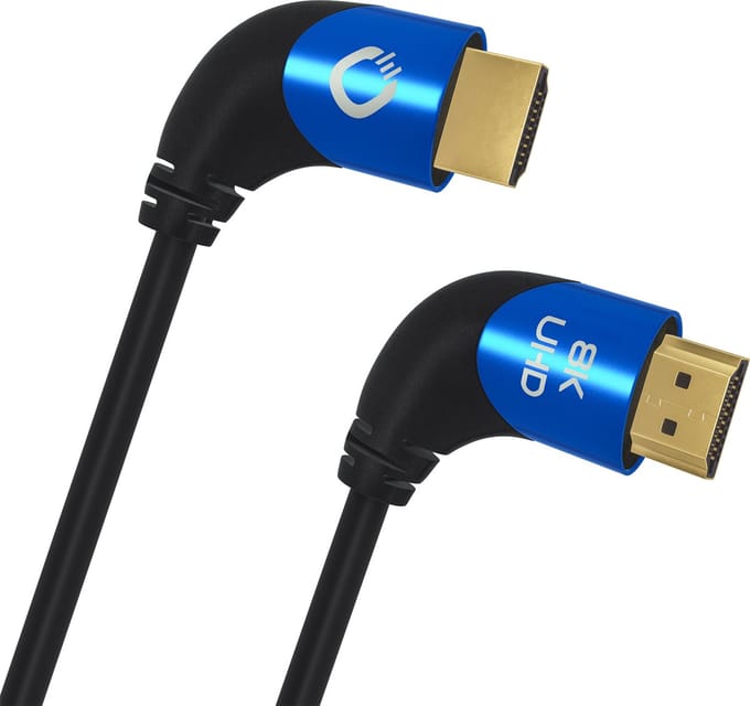 Oehlbach: Ultra high-speed HDMI kabel 90°-stekker - 3M - Zwart