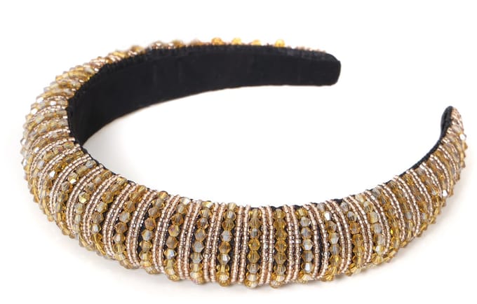 Haarband Glitter Steentjes - Goud