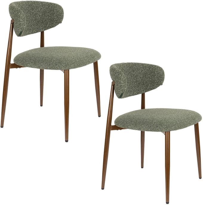 Housecraft Living Noor Eetkamerstoelen Groen - Set van 2