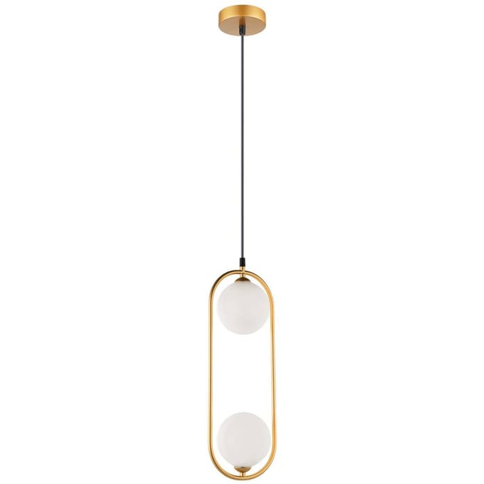 Viokef Hanglamp Fancy, 2-lamps, goud