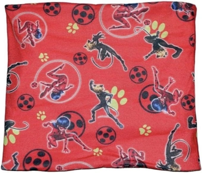 Fleece Sjaal - Lieveheersbeestje en kat