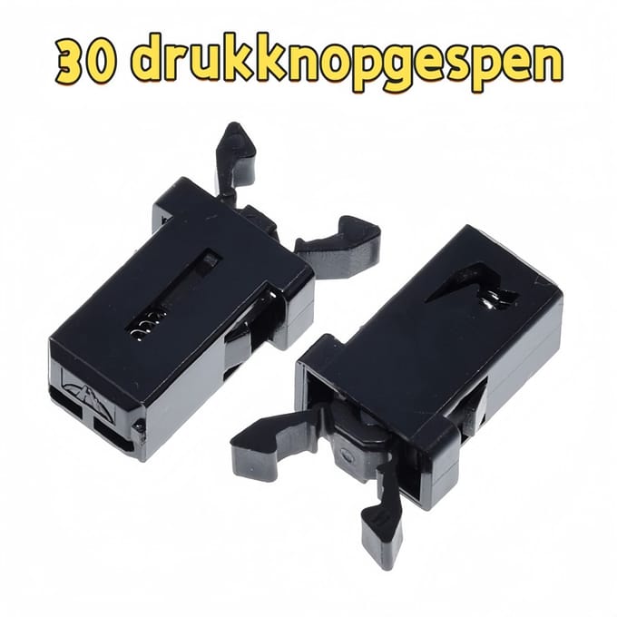 30 - Clip - Deurslotschakelaar - Drukknop - Zwart