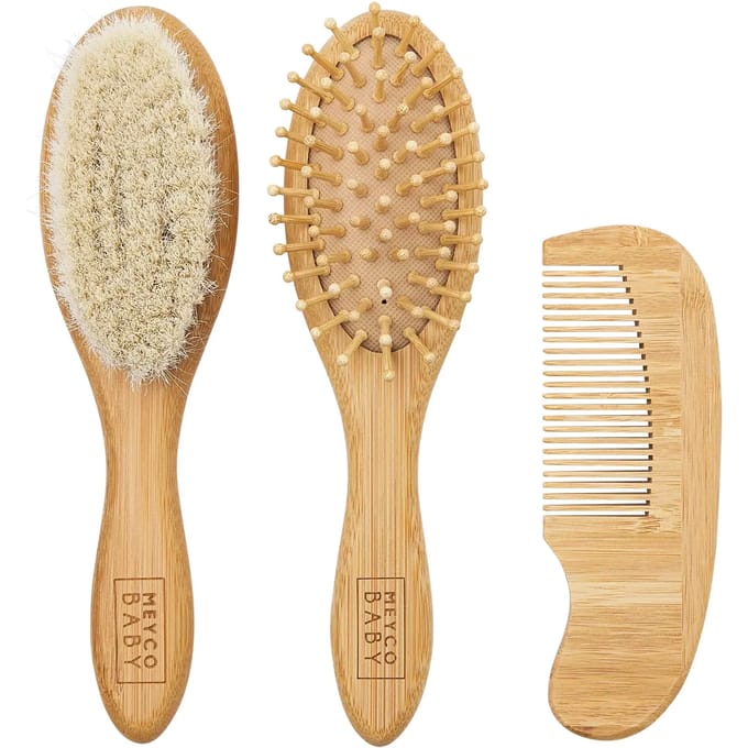 Meyco Baby Uni Kapset - Bamboe - Natural - 3-delig