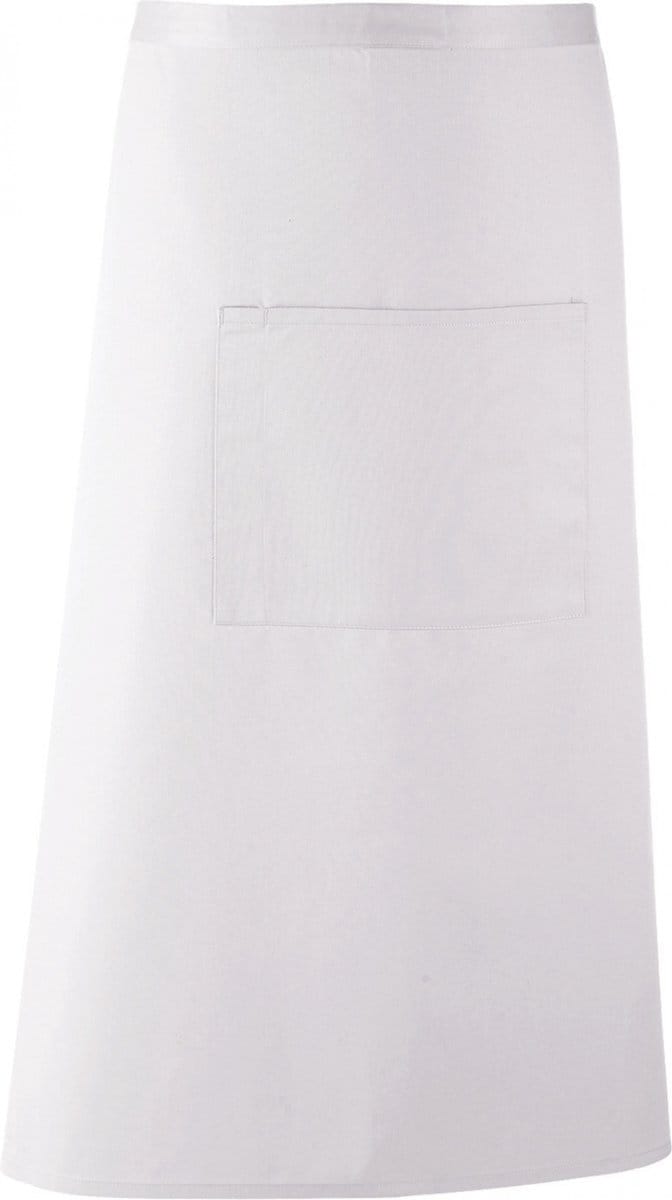 Schort/Tuniek/Werkblouse Unisex One Size Premier White 65% Polyester, 35% Katoen