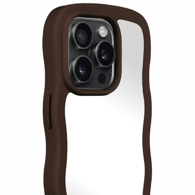 Holdit Wavy Case geschikt voor Apple iPhone 14 Pro - Chocolate Mirror