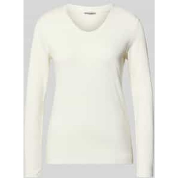 Shirt met lange mouwen en V-hals