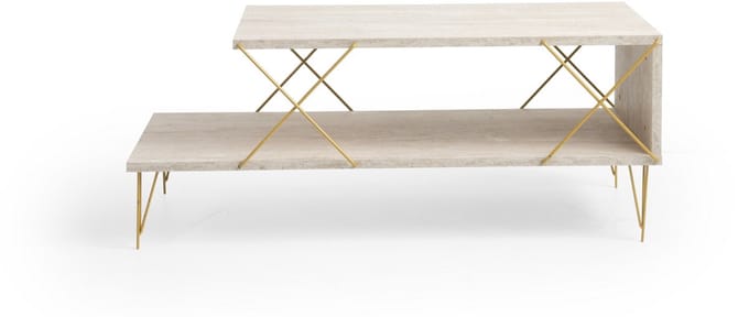 Houten salontafel "Loire" 100 x 50 x 40 cm - Antraciet