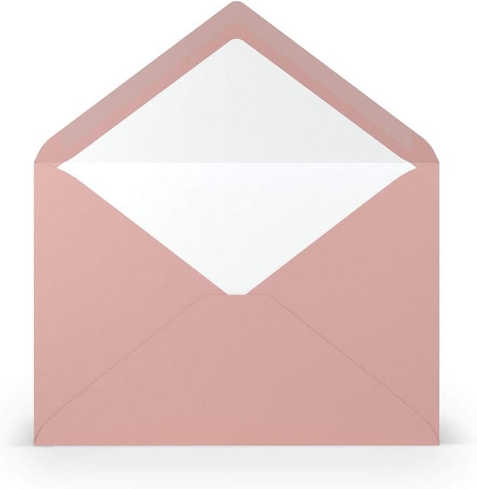 C5 Enveloppen Roze Geribbeld zonder Venster - 100 g/m² - Natte Sluiting