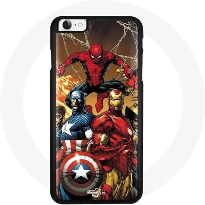 Coque Iphone 6 - Marvel - Avengers - Souple - Noir - Mixte