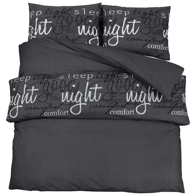 vidaXL - Dekbedovertrekset - 200x200 - cm - katoen - zwart - en - wit