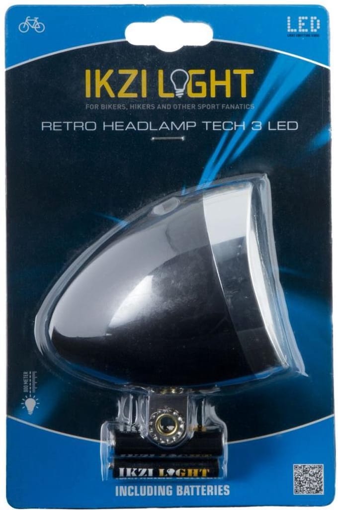 IKZI LIGHT retro koplamp zwart