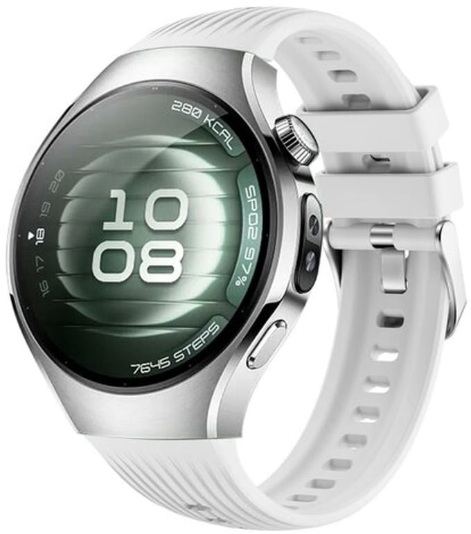 By Qubix - Siliconen bandje 'True Fit' - Wit - geschikt voor Huawei Watch 5 - 42mm