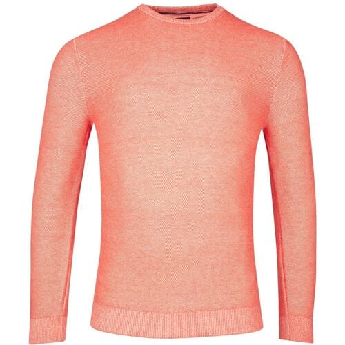 Baileys Trui Two-Tone Jacquard Crew Neck Allover Plated Light Coral / male