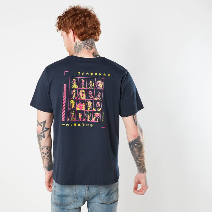 Suicide Squad Character Grid Unisex T-Shirt - Navy - S