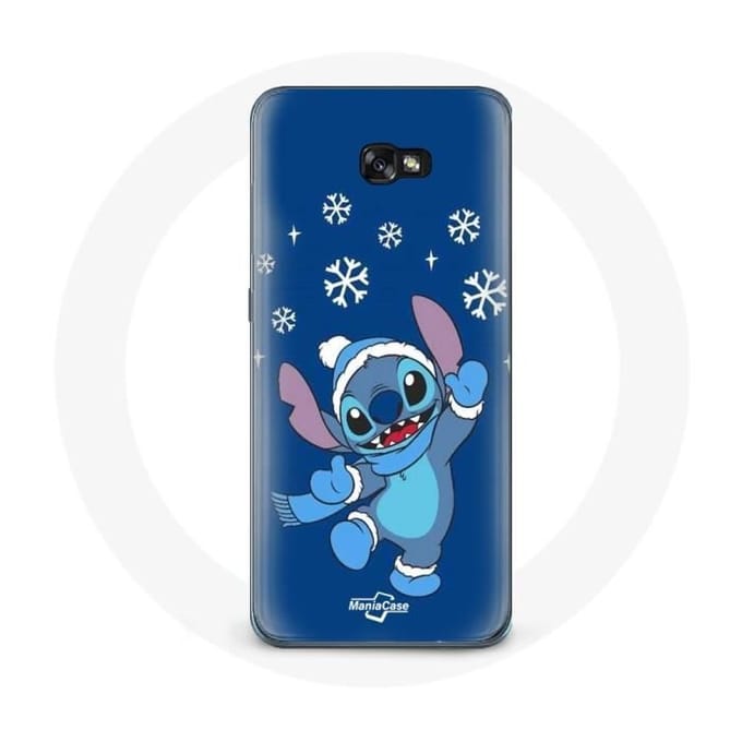 Hoesje voor Samsung A5 2016 Stitch sneeuw Kerst blauw