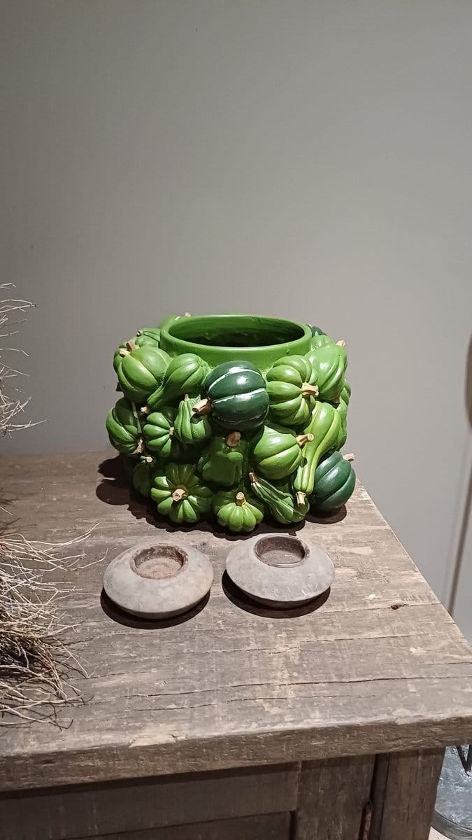 Light&living Vaas deco Ø28x18 cm PUMPKIN groen