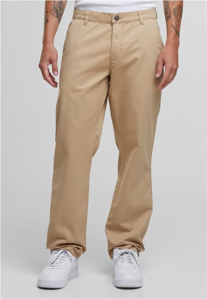 Urban Classics - Basic Chino Broek rechte pijpen - Taille, 36 inch - Beige