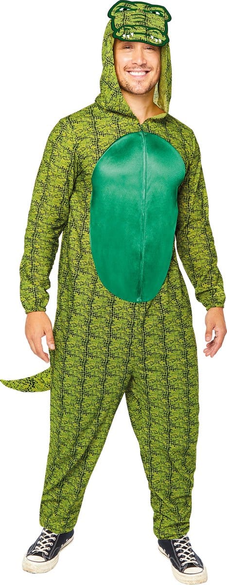 Krokodil Onesie Met Capuchon Volwassenen - Onesize M/L