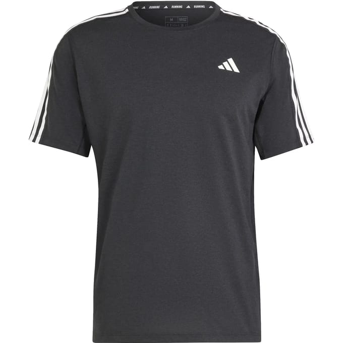 adidas Own The Run 3S Hardloopshirt Heren-Zwart,Wit
