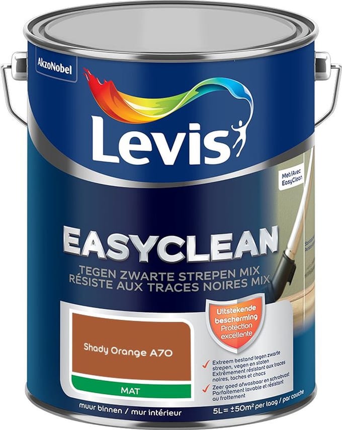Levis - Easyclean Tegen Zwarte Strepen Mix - Shady Orange A70 - Mengverf - 5 L