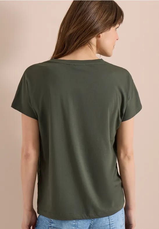 Shirt met ronde hals en frontprint