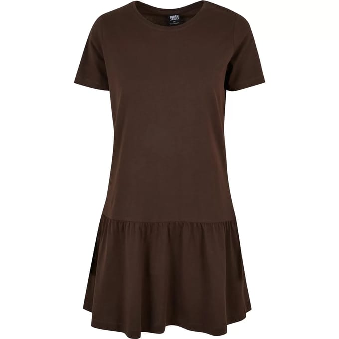 Urban Classics - Valance Tee Korte jurk - S - Bruin