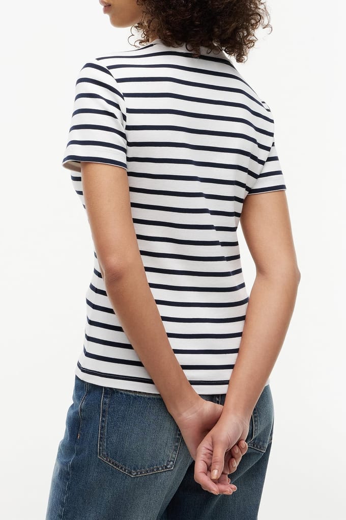 Slim fit T-shirt van puur katoen