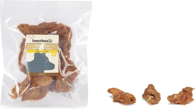 Beeztees kip krullen - hondensnack - 200 gram