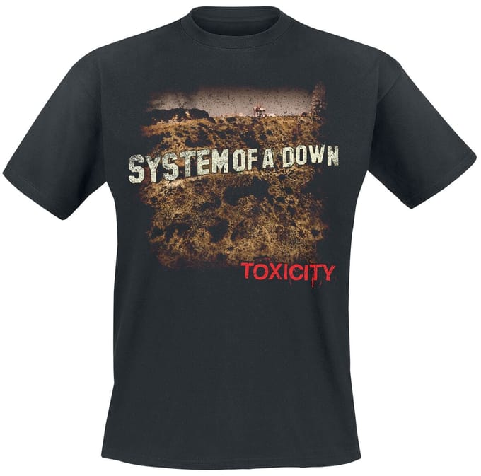 System Of A Down T-shirt - Toxicity - S tot XXL - zwart