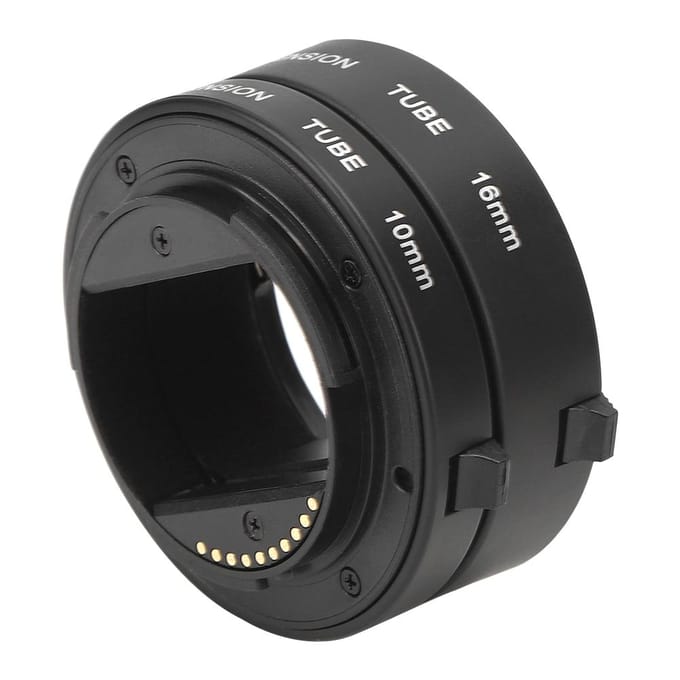 10mm16mm Macro Adapter Ring Automatische Scherpstelling Verlengbuis voor Sony NEX E-Mount Camera black