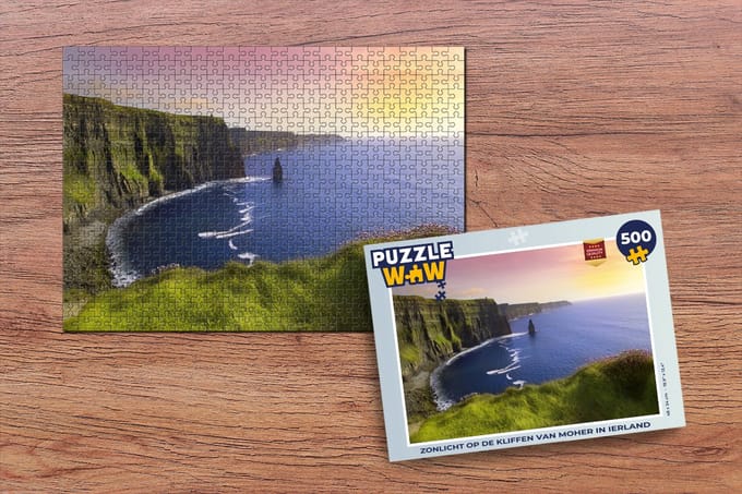 Puzzel Zonlicht op de Kliffen van Moher in Ierland - Legpuzzel - Puzzel 500 stukjes