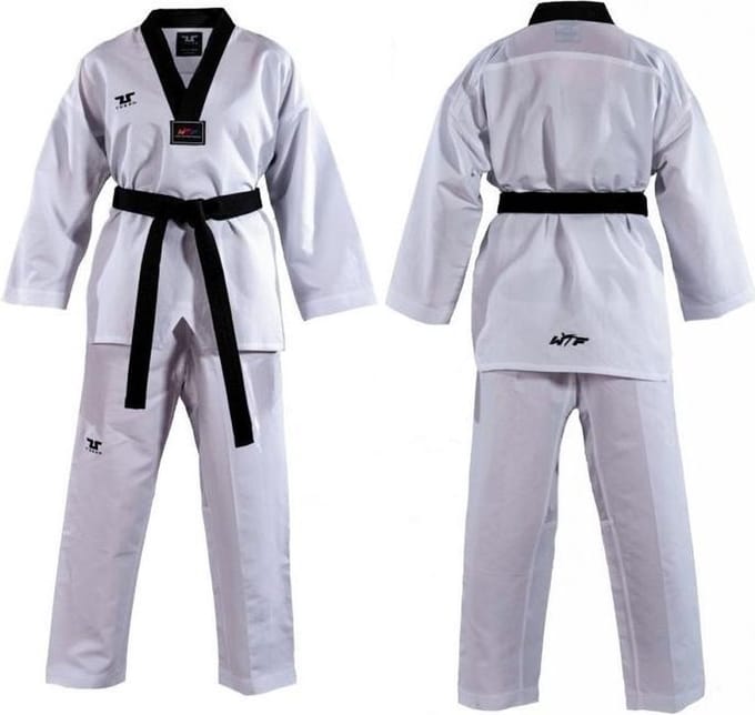 Tusah WT Easy Fit Fighter Dobok Zwart 200cm