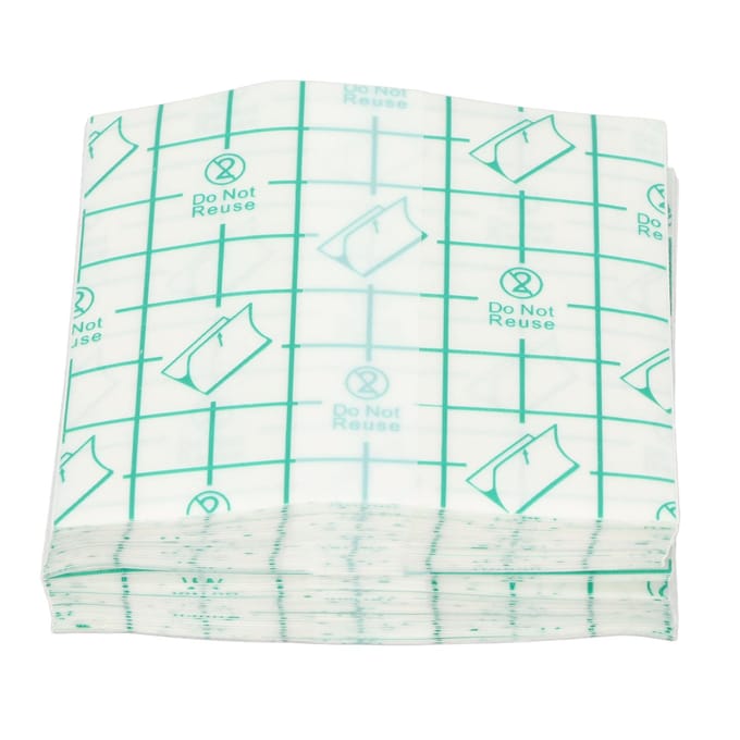 100 Stuks Zelfklevende Waterdichte Pleisterhoes Transparante Wegwerp Rekbare Film Verband white