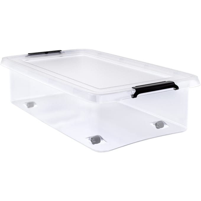 Opbergbox Deksel Transparant 60x40x17cm 30L