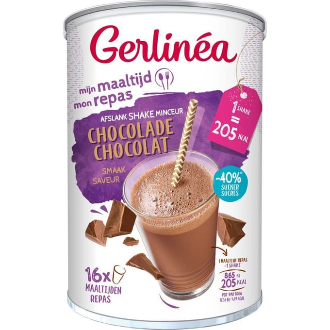 Gerlinéa - Maaltijdvervanger - Afslankshake - Chocolade - 436g