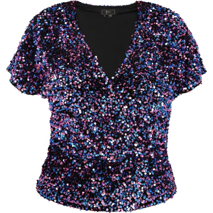 Faina Blouse Dames blauw roze