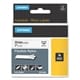 Labeltape dymo rhino industrieel nylon 24mm zwart Op wit