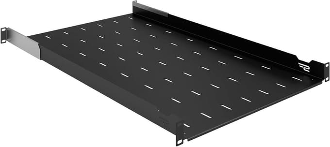 Serverkast Plank - Rack Plank Server Plank - Netwerkapparatuur Organiseren - Verstelbare Diepte - 1U 750mm - Zwart