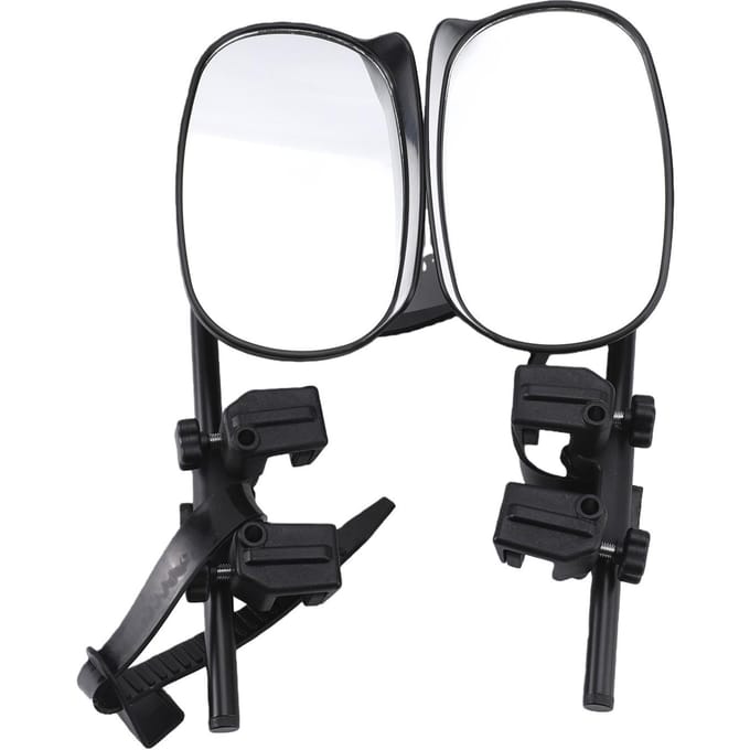 2 Stuks Verlengde Trekspiegel 360 Graden Rotatie Clip-On Zijspiegel Verlengstuk met Regenbestendige Hoes