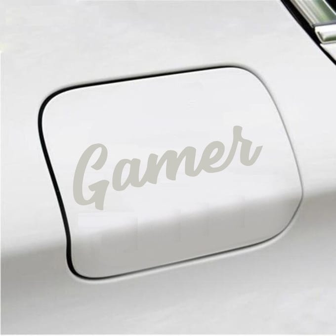 Bumpersticker - Gamer - 6 X 18 - Zilver