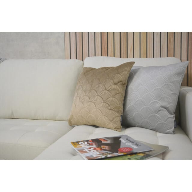 NOVÉE Sierkussen velvet shell taupe | 45 x 45 cm | velvet / polyester