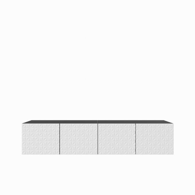 TV-kast Cali 200 (2x100) cm (zwart + wit)